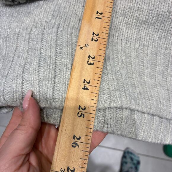 J. Crew Gray Merino Wool Fair Isle Sweater Medium - Picture 7 of 8